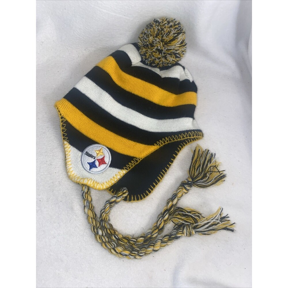 Pittsburgh Steelers NFL Football Team Apparel Youth Beanie Knit Hat Black Kids